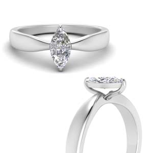 Marquise Cut Solitaire Rings For Her