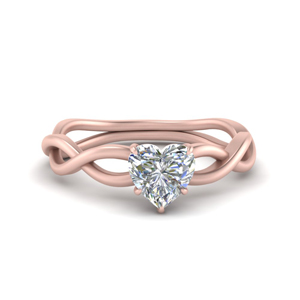 Heart Shaped Solitaire Engagement Rings