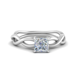 Infinity Style Solitaire Ring