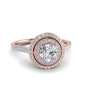 Petite Round Ring With Double Halo