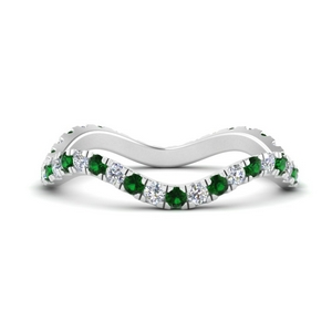 Wave Emerald Eternity Ring