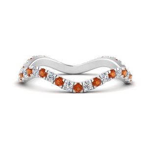 Orange Sapphire Eternity Ring