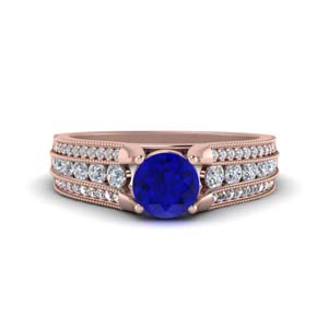 Art Deco Sapphire Wedding Rings