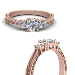 One Carat Vintage Engagement Ring