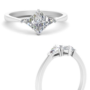
Three Stone Marquise Cut Engagement Rings
