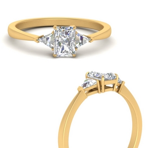 3 Stone Trillion Diamond Ring