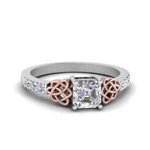 Celtic Asscher Diamond Ring