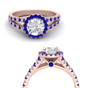 Split Shank Sapphire Ring