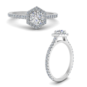 Round Halo Engagement Rings