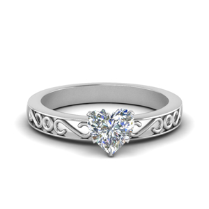 Filigree Diamond Wedding Rings