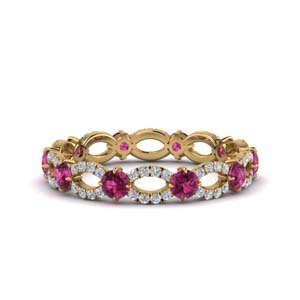 Infinity Pink Sapphire Eternity Ring