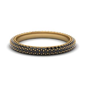 micro pave black diamond band