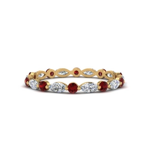Marquise And Round Stackable Band