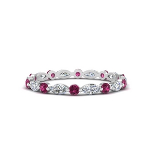 Pink Sapphire Eternity Bands