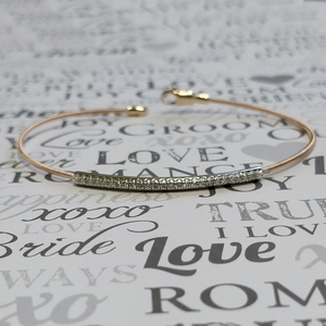 bar design diamond italian gold bracelet in 14K yellow gold FD-OBR70493-NL-YG