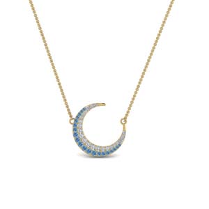 half moon diamond pendant