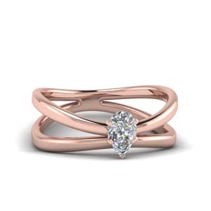 Pear Shaped Solitaire Ring