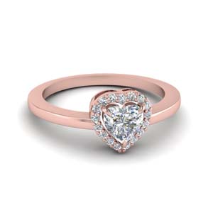 rose gold heart shaped promise ring