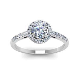 Beautiful French Pave Halo Diamond Engagement Ring In 950 Platinum ...