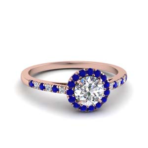 Beautiful Sapphire Halo Ring