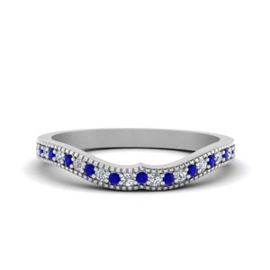 Contour Curved Sapphire Band