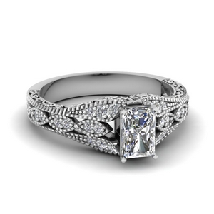 Radiant Cut Vintage Engagement Rings