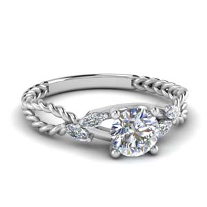 Braided Lab Diamond Engagement Ring