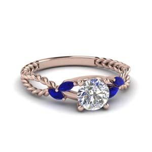 Trellis Sapphire Engagement Ring