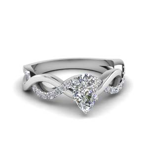 Infinity Pear Cut Diamond Ring