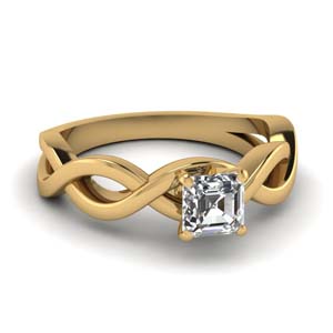 Infinity Asscher Cut Engagement Ring