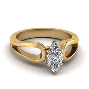 Marquise Cut Diamond Solitaire Rings