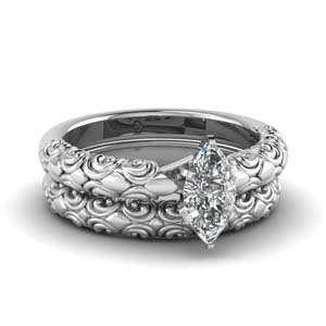Filigree Bridal Ring Set
