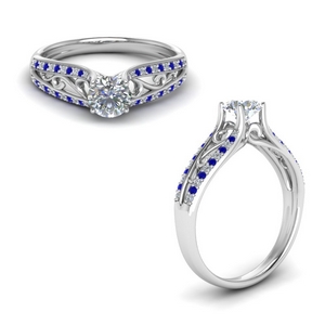 Cathedral Filigree Moissanite Ring
