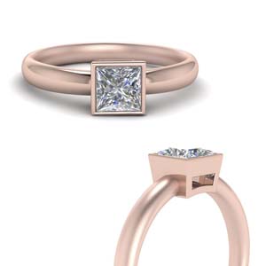 Princess Cut Solitaire Ring Rings