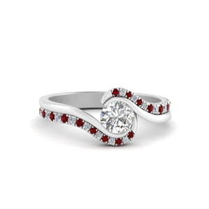 Ruby Twisted Engagement Ring