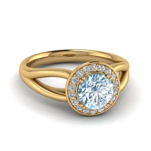 Aquamarine Wedding Rings