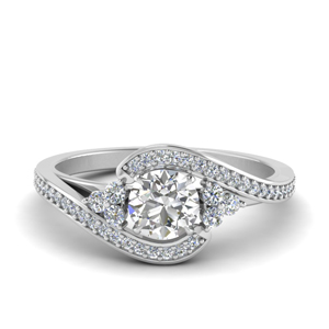 Pave Swirl Diamond Ring