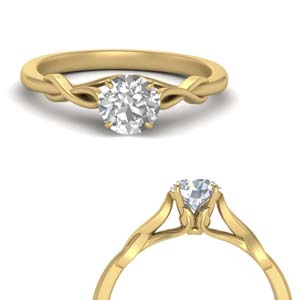 Nature Inspired Solitaire Ring