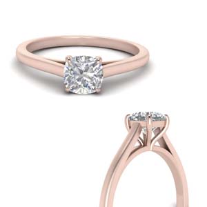 Classic Cushion Solitaire Ring Rings