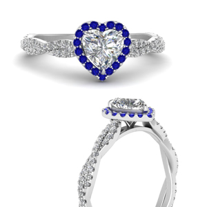 Heart Lab Diamond Twisted Ring