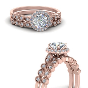 Art Deco Bridal Ring Set