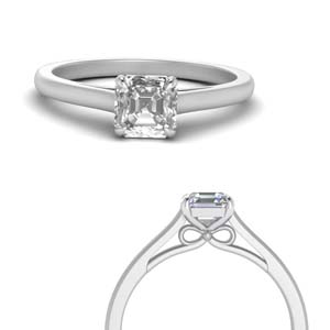Bow Design Solitaire Ring