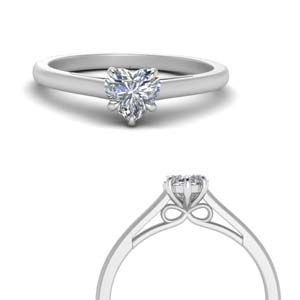 Heart Cut Solitaire Engagement Rings