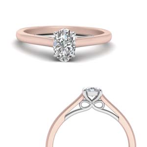 Oval Shaped Solitaire Lab Diamond Rings