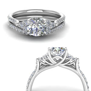 Petite Cathedral Wedding Ring Set
