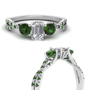 Trellis Emerald Cut Lab Diamond Ring