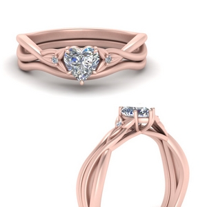 Heart Shaped Diamond Ring Sets
