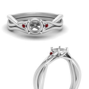Floral Split Ring Setting With Band