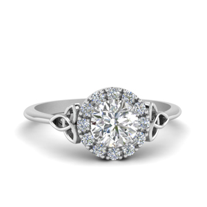 Celtic Halo Diamond Ring
