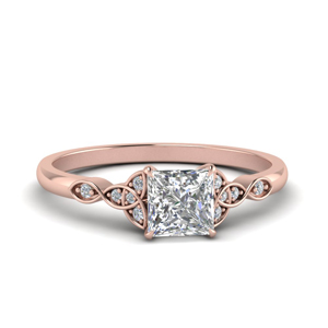 Vintage Irish Princess Cut Engagement Ring